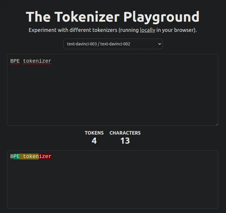 BPE tokenizer