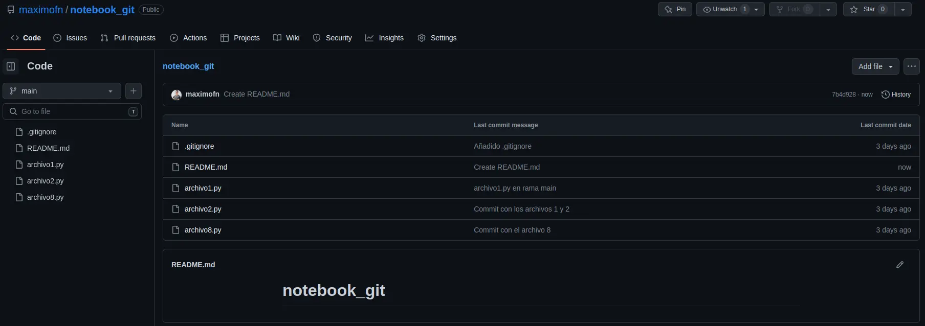 notebook git repo pull